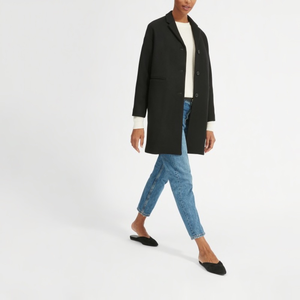 Everlane Cocoon Coat, Black, Size 4